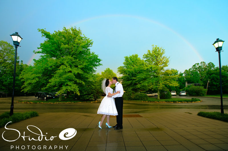 My Old Kentucky Home wedding rainbow